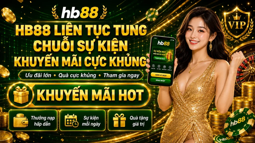 HB88 7 HB88 liên tục tung chuỗi sự kiện khuyến mãi cực khủng