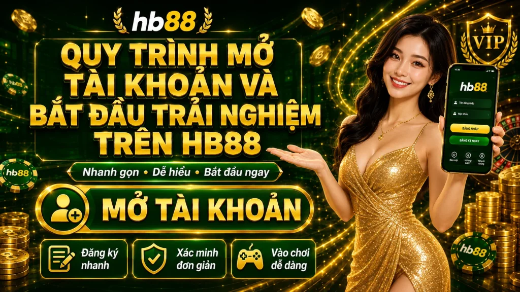HB88 6 Quy trình mở tài khoản và bắt đầu trải nghiệm trên HB88